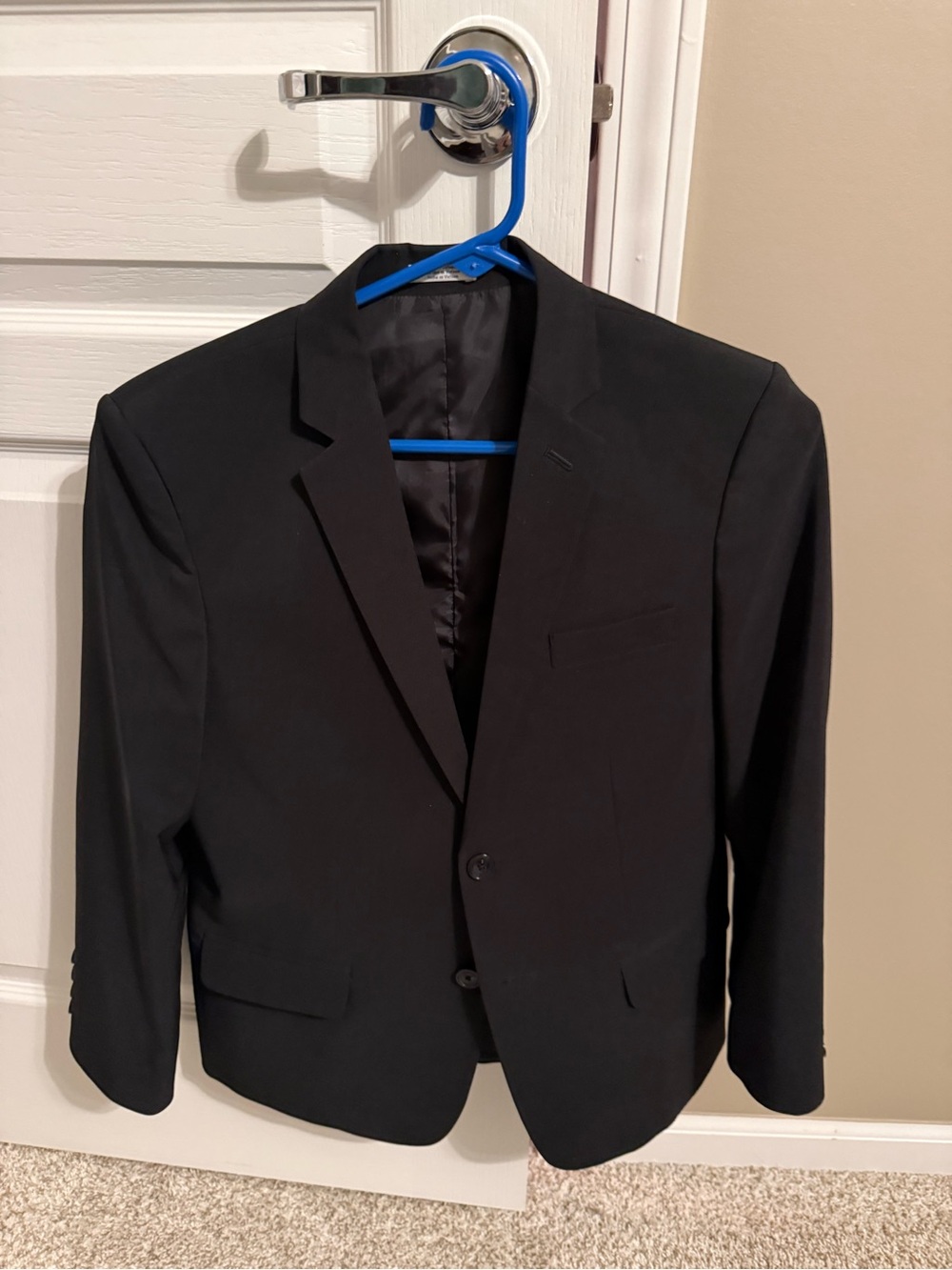 Calvin Klein Husky Boys Black 2 Button 3 Piece suit